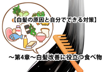 【白髪の原因とセルフ対策】～第4章～白髪改善に役立つ食べ物